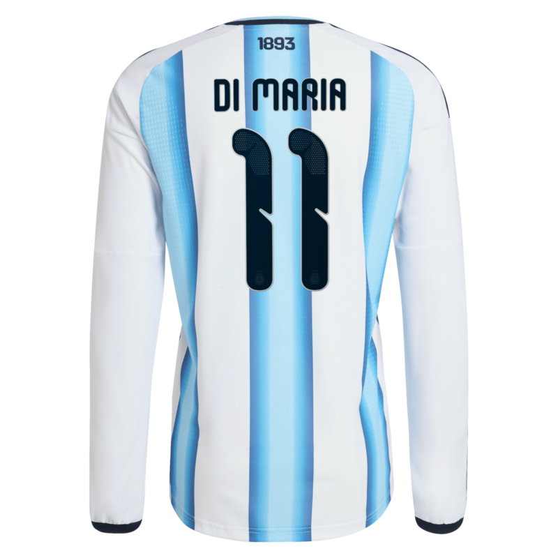 Argentina adidas Home Authentic Shirt 2026 - Long sleeve with Di Maria 11 printing