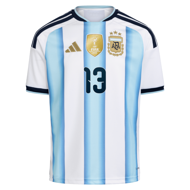 A2B image: argentina-adidas-home-shirt-2026-kids-with-romero-13-printing Argentina adidas Home Shirt 2026 - Kids with Romero 13 printing