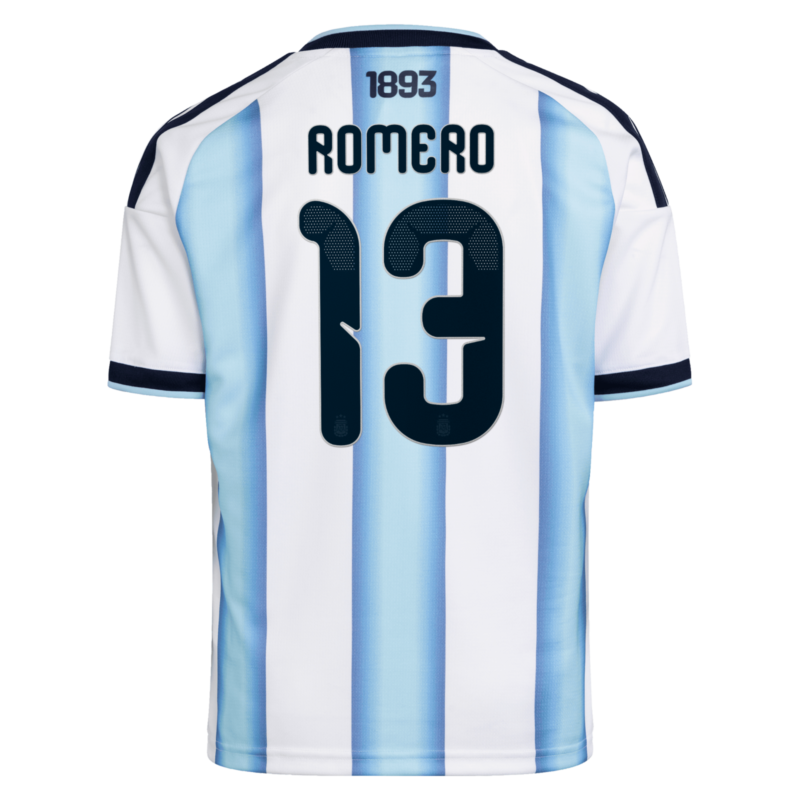 A2B image: argentina-adidas-home-shirt-2026-kids-with-romero-13-printing Argentina adidas Home Shirt 2026 - Kids with Romero 13 printing