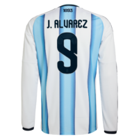 Argentina adidas Home Shirt 2026 -Long sleeve with J. Alvarez  9 printing