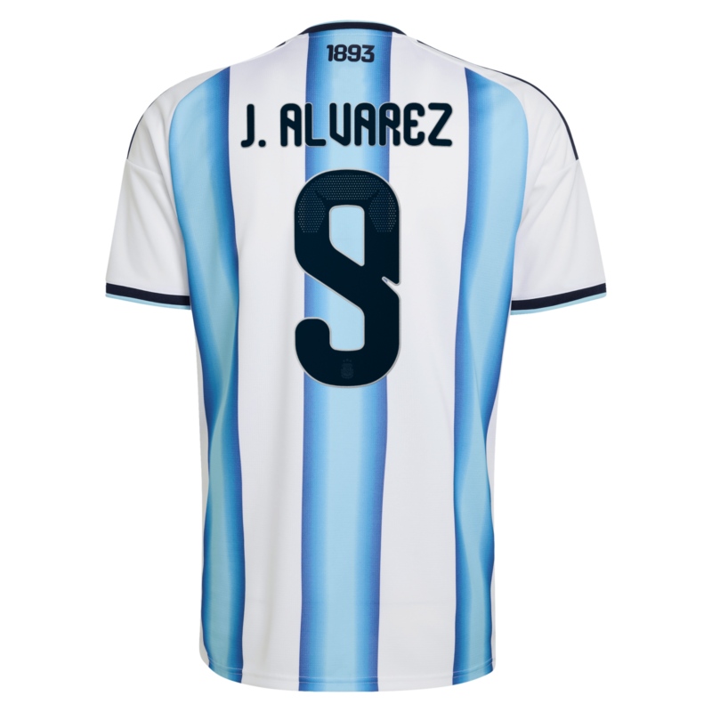 A2B image: argentina-adidas-home-shirt-2026-with-j-alvarez-9-printing Argentina adidas Home Shirt 2026 with J. Alvarez 9 printing