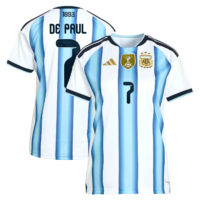 A2B image: argentina-adidas-home-shirt-2026-womens-with-de-paul-7-printing Argentina adidas Home Shirt 2026 - Womens with De Paul 7 printing