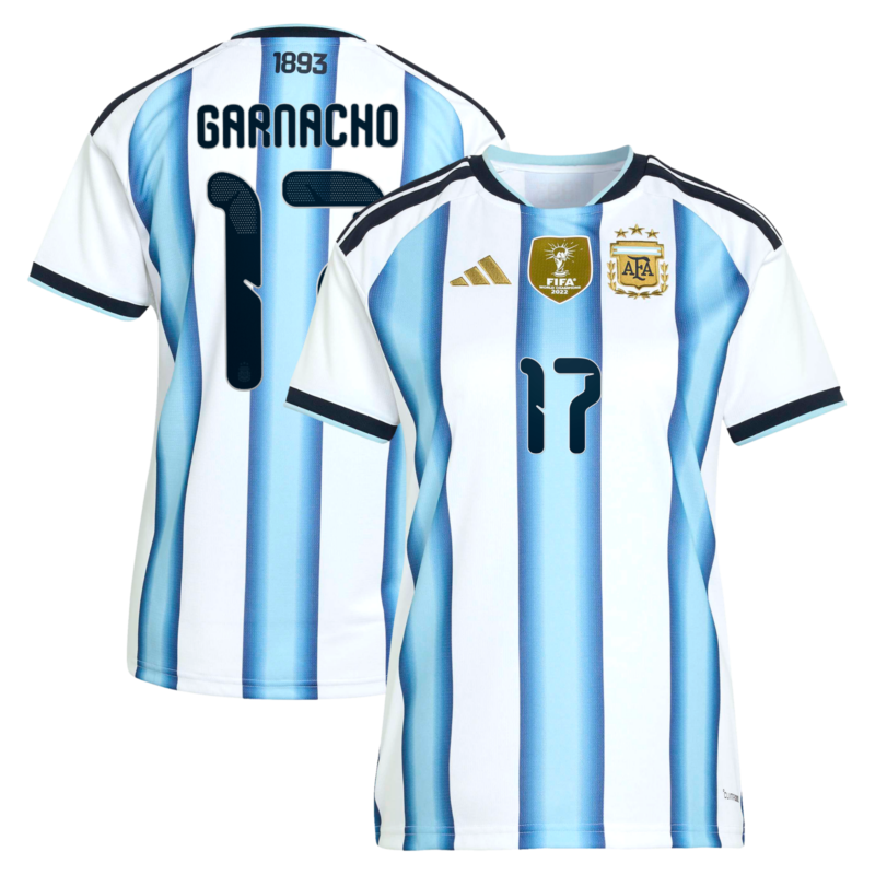 Argentina adidas Home Shirt 2026 - Womens with Garnacho 17 printing