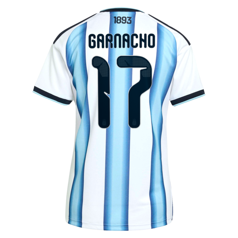 Argentina adidas Home Shirt 2026 - Womens with Garnacho 17 printing