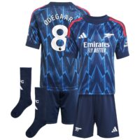 Arsenal adidas Away Minikit 2025-26 with Ødegaard 8 printing