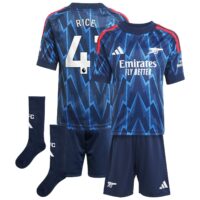 Arsenal adidas Away Minikit 2025-26 with Rice 41 printing