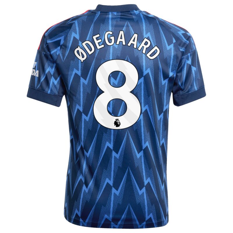 Arsenal adidas Away Shirt 2025-26 - Kids with Ødegaard 8 printing