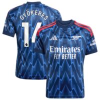 Arsenal adidas Away Shirt 2025-26 - Kids with Gyökeres 14 printing