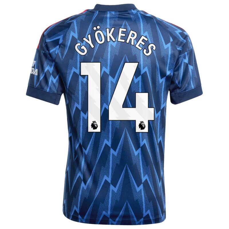 Arsenal adidas Away Shirt 2025-26 - Kids with Gyökeres 14 printing