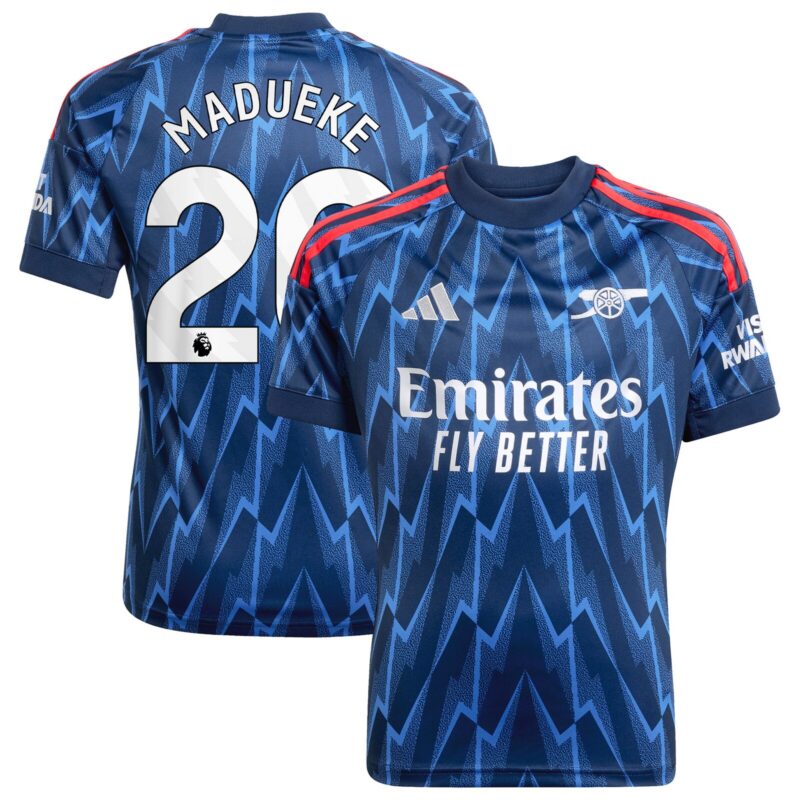 A2B image: arsenal-adidas-away-shirt-2025-26-kids-with-madueke-20-printing Arsenal adidas Away Shirt 2025-26 - Kids with Madueke 20 printing