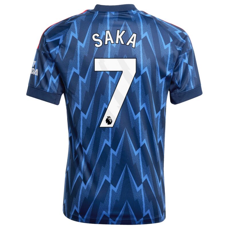A2B image: arsenal-adidas-away-shirt-2025-26-kids-with-saka-7-printing Arsenal adidas Away Shirt 2025-26 - Kids with Saka 7 printing