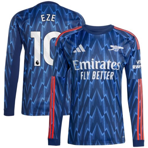 Arsenal adidas Away Shirt 2025-26 - Long Sleeve with Eze 10 printing