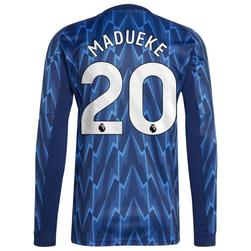 Arsenal adidas Away Shirt 2025-26 - Long Sleeve with Madueke 20 printing