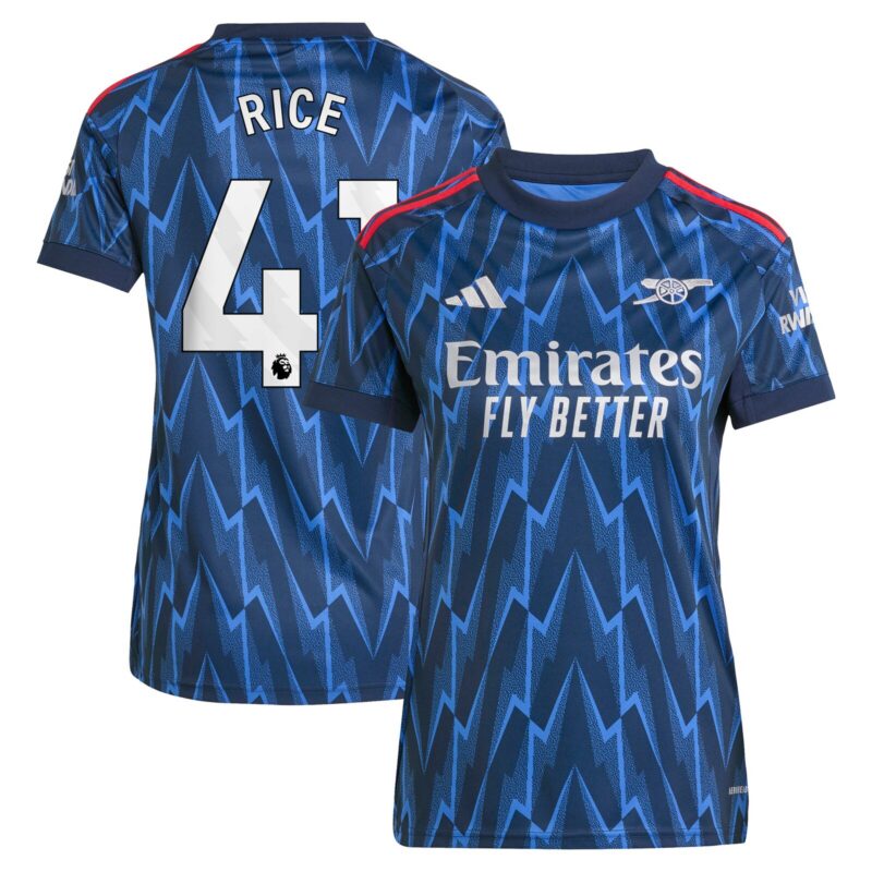 A2B image: arsenal-adidas-away-shirt-2025-26-womens-with-rice-41-printing Arsenal adidas Away Shirt 2025-26 - Womens with Rice 41 printing