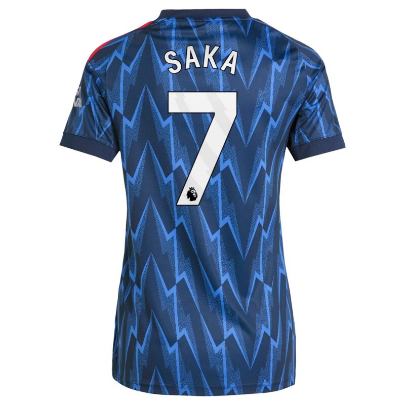 Arsenal adidas Away Shirt 2025-26 - Womens with Saka 7 printing