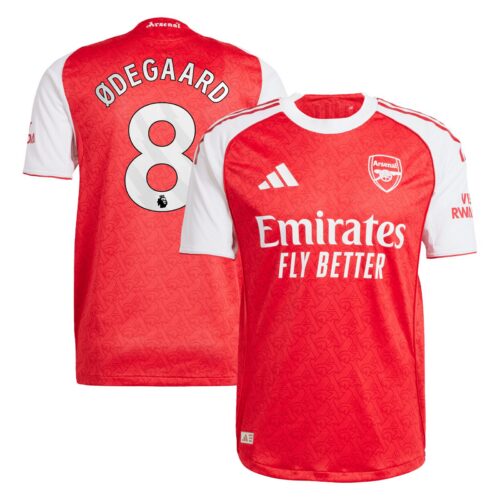 A2B image: arsenal-adidas-home-authentic-shirt-2025-26-with-odegaard-8-printing Arsenal adidas Home Authentic Shirt 2025-26 with Ødegaard 8 printing
