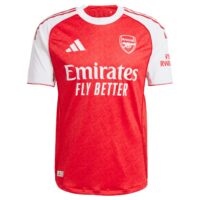 Arsenal adidas Home Authentic Shirt 2025-26 with Gyökeres 14 printing