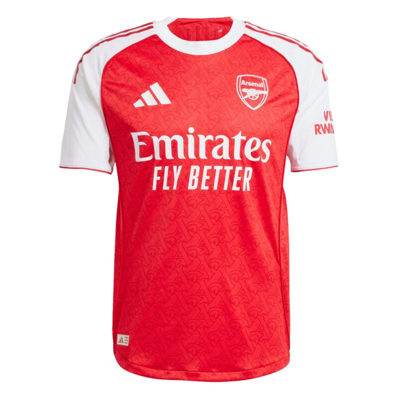 Arsenal adidas Home Authentic Shirt 2025-26 with Saka 7 printing
