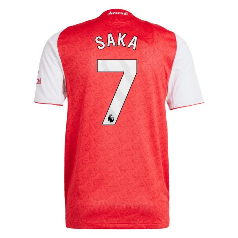 Arsenal adidas Home Authentic Shirt 2025-26 with Saka 7 printing
