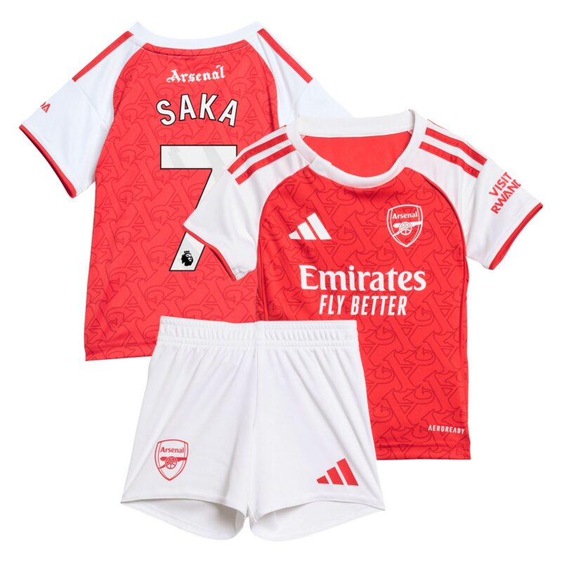 A2B image: arsenal-adidas-home-babykit-2025-26-with-saka-7-printing Arsenal adidas Home Babykit 2025-26 with Saka 7 printing