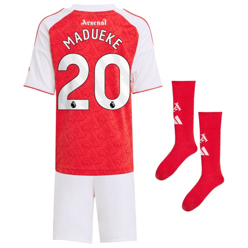 Arsenal adidas Home Minikit 2025-26 with Madueke 20 printing