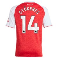 Arsenal adidas Home Shirt 2025-26 - Kids with Gyökeres 14 printing
