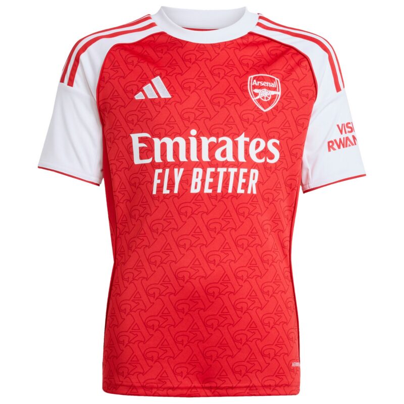 A2B image: arsenal-adidas-home-shirt-2025-26-kids-with-madueke-20-printing Arsenal adidas Home Shirt 2025-26 - Kids with Madueke 20 printing