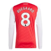Arsenal adidas Home Shirt 2025-26 - Long Sleeve with Ødegaard 8 printing