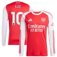 Arsenal adidas Home Shirt 2025-26 - Long Sleeve with Eze 10 printing