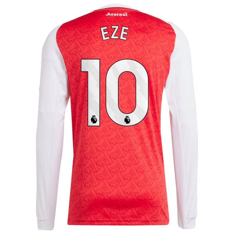 Arsenal adidas Home Shirt 2025-26 - Long Sleeve with Eze 10 printing