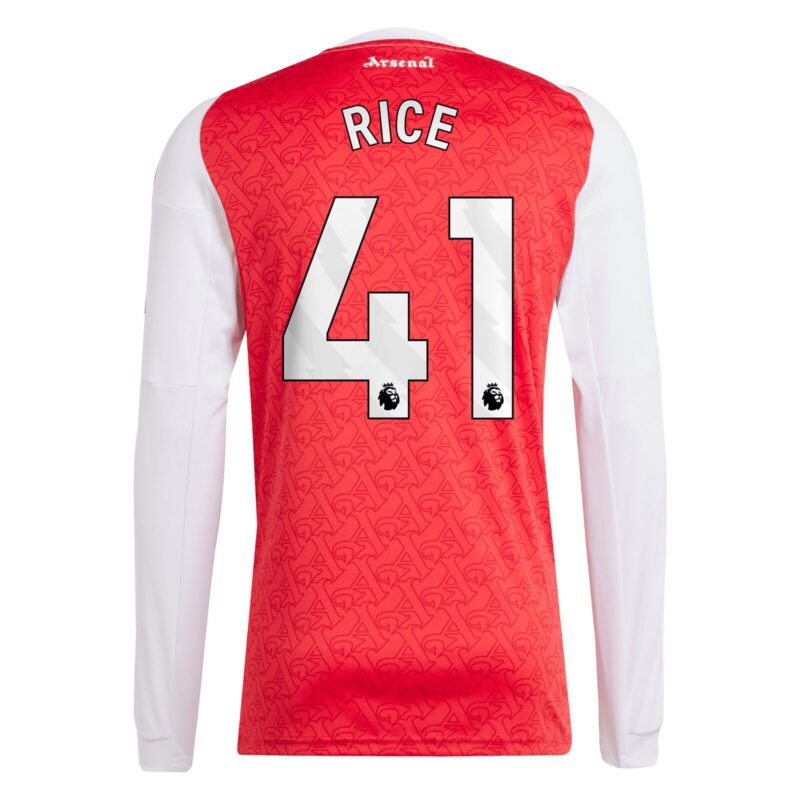 Arsenal adidas Home Shirt 2025-26 - Long Sleeve with Rice 41 printing