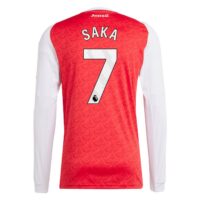 A2B image: arsenal-adidas-home-shirt-2025-26-long-sleeve-with-saka-7-printing Arsenal adidas Home Shirt 2025-26 - Long Sleeve with Saka 7 printing