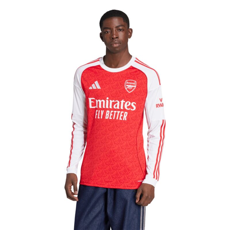 A2B image: arsenal-adidas-home-shirt-2025-26-long-sleeve Arsenal adidas Home Shirt 2025-26 - Long Sleeve