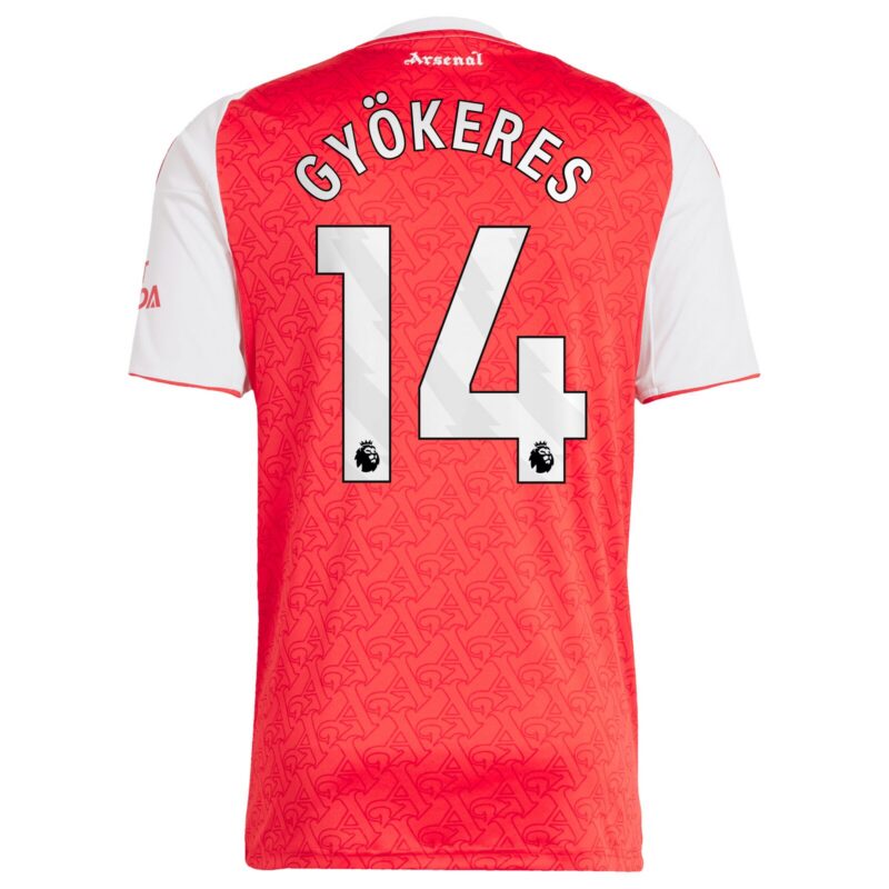 Arsenal adidas Home Shirt 2025-26 with Gyökeres 14 printing