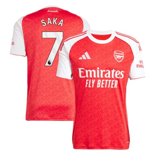 A2B image: arsenal-adidas-home-shirt-2025-26-with-saka-7-printing Arsenal adidas Home Shirt 2025-26 with Saka 7 printing