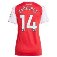 Arsenal adidas Home Shirt 2025-26 - Womens with Gyökeres 14 printing