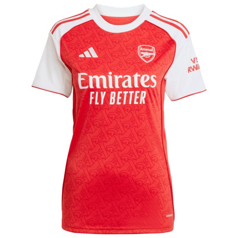 A2B image: arsenal-adidas-home-shirt-2025-26-womens-with-madueke-20-printing Arsenal adidas Home Shirt 2025-26 - Womens with Madueke 20 printing