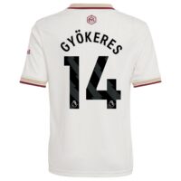 Arsenal adidas Third Shirt 2025-26 - Kids with Gyökeres 14 printing