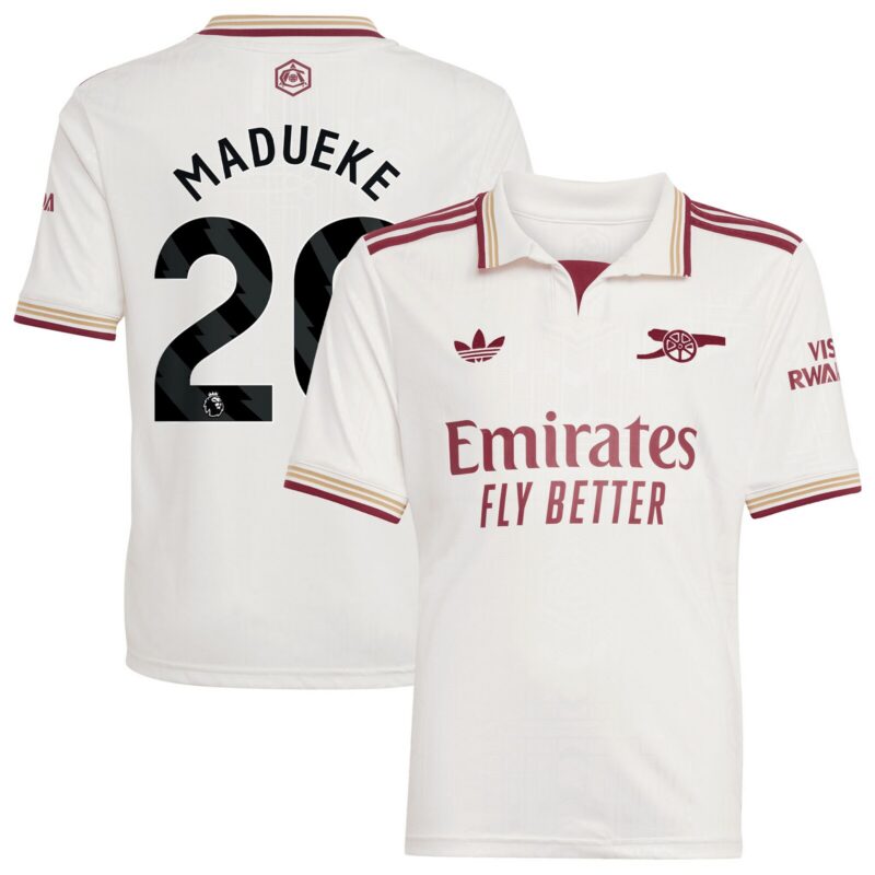 A2B image: arsenal-adidas-third-shirt-2025-26-kids-with-madueke-20-printing Arsenal adidas Third Shirt 2025-26 - Kids with Madueke 20 printing