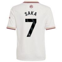 Arsenal adidas Third Shirt 2025-26 - Kids with Saka 7 printing