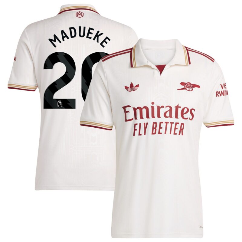 Arsenal adidas Third Shirt 2025-26 with Madueke 20 printing