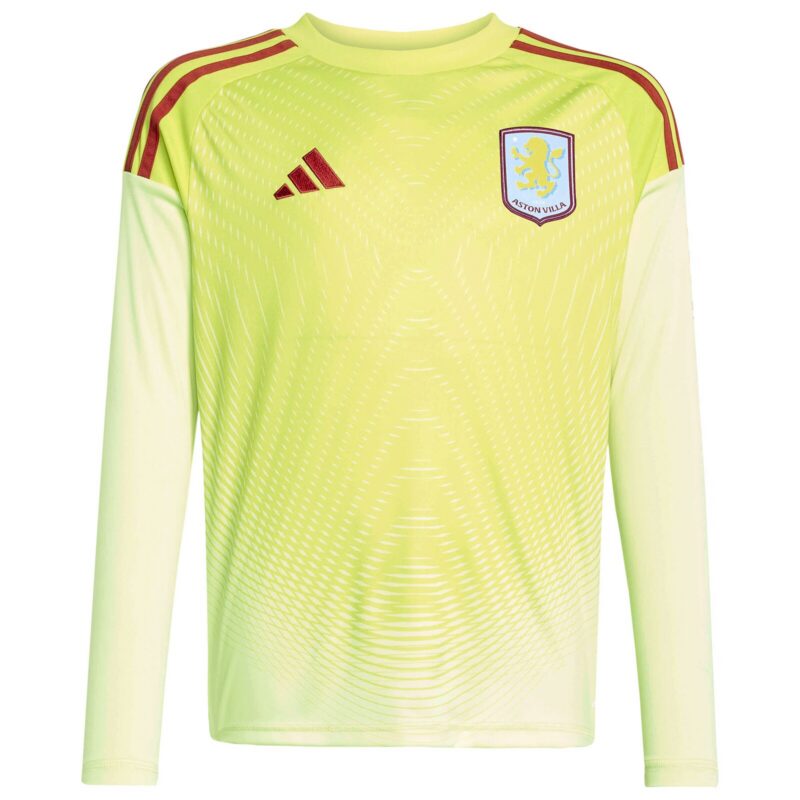 Aston Villa adidas Goalkeeper Shirt 2025-26 - Long Sleeve - Kids