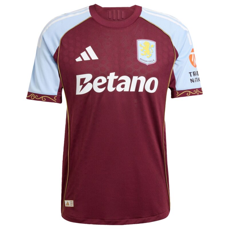 A2B image: aston-villa-adidas-home-authentic-replica-shirt-2025-26 Aston Villa adidas Home Authentic Replica Shirt 2025-26