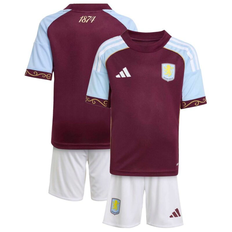 Aston Villa adidas Home Replica Mini Kit 2025-26