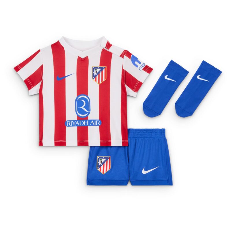 A2B image: atletico-de-madrid-nike-home-stadium-mini-kit-2025-26-infants Atlético de Madrid Nike Home Stadium Mini Kit 2025-26 - Infants
