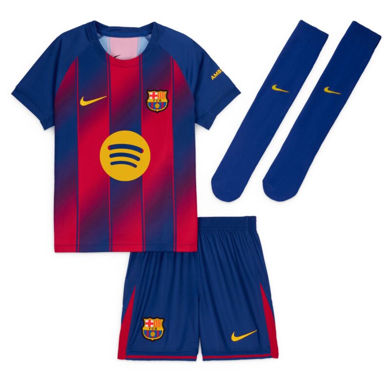 Barcelona Nike Home Stadium Kit 2025-26 - Little Kids