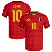 Belgium adidas Home Authentic Shirt 2026 with Lukaku 10 printing