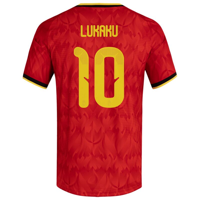 Belgium adidas Home Authentic Shirt 2026 with Lukaku 10 printing