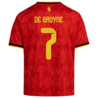 Belgium adidas Home Shirt 2026 - Kids with De Bruyne 7 printing