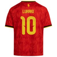 Belgium adidas Home Shirt 2026 - Kids with Lukaku 10 printing